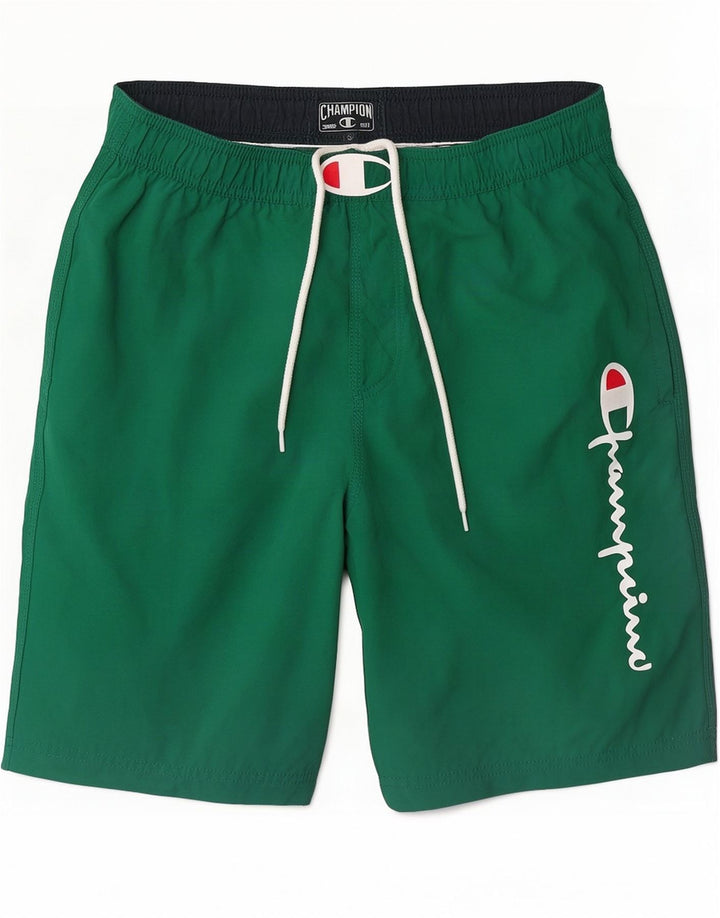 Champion Graphic Bañador Corto De Poliamida Verde Pequeño Para Hombre