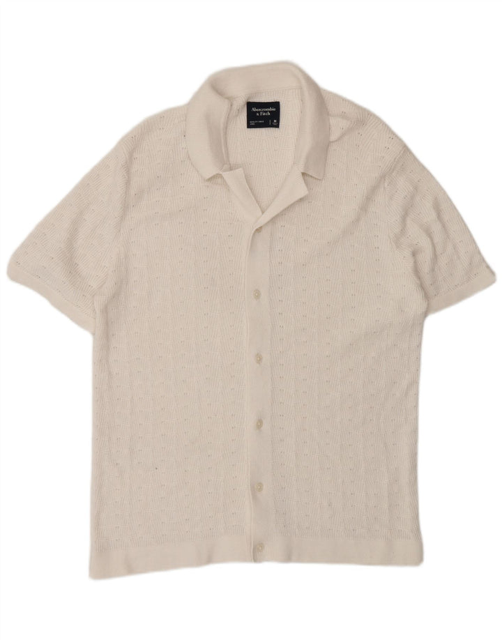 Abercrombie & Fitch Camisa Manga Corta Hombre Blanco Mediano