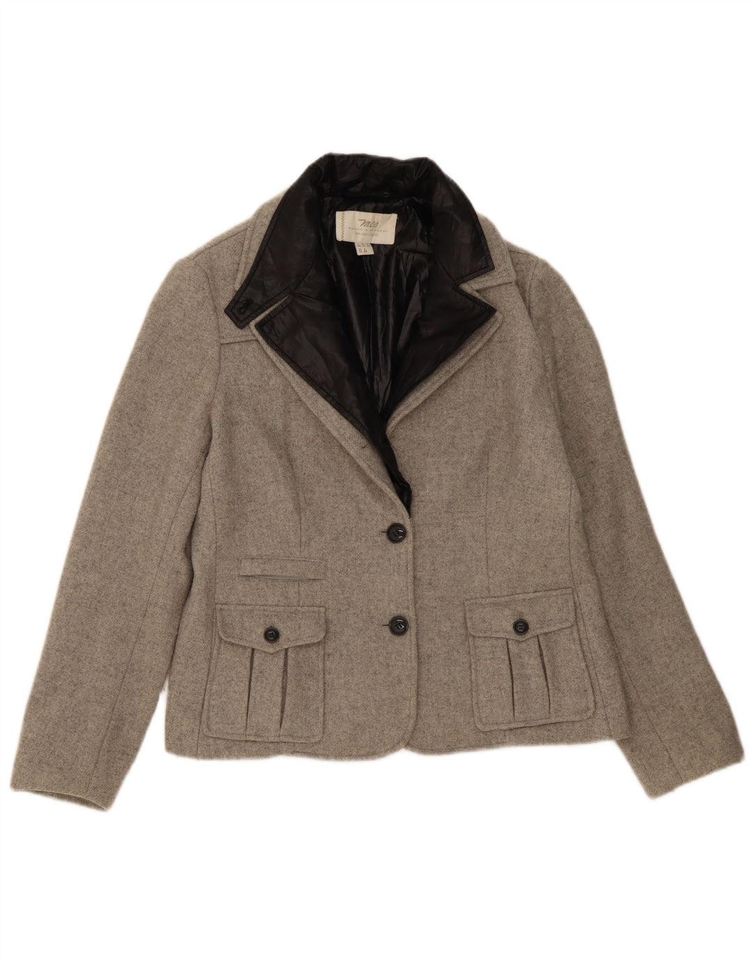 Marlboro Classics Chaqueta Blazer para Mujer UK 46 Grande Gris Colorblock