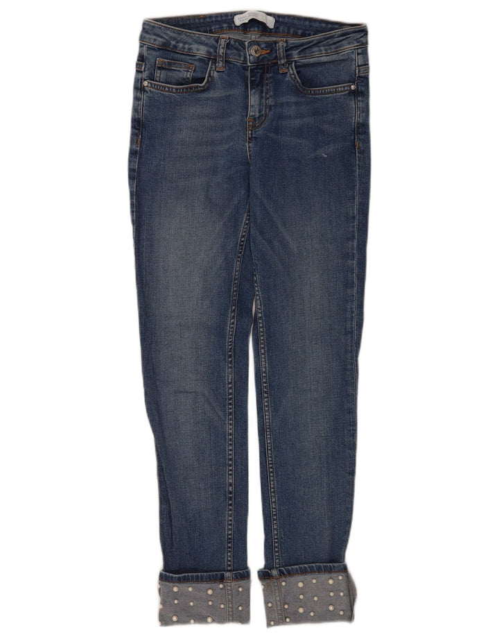 Zara Vaqueros Slim Mujer EU 34 2XS W24 L26 Azul