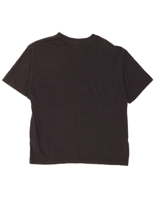 Champion Camiseta gráfica para hombre Top grande de algodón negro