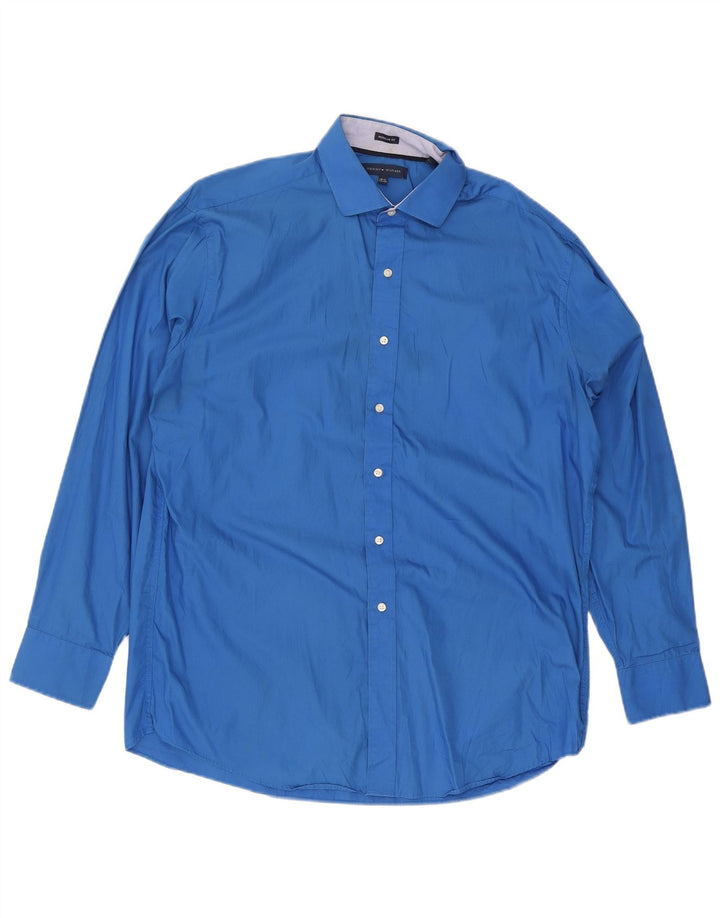 Tommy Hilfiger Camisa de ajuste regular para hombre talla 16 1/2 grande azul