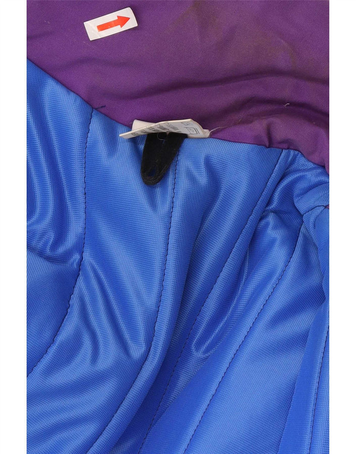 Vintage mujer acolchado abrigo Reino Unido 18 XL poliéster púrpura