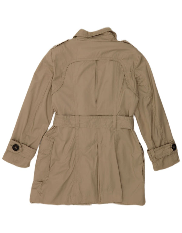 Zara Mujer Gabardina UK 46 Grande Nylon Beige