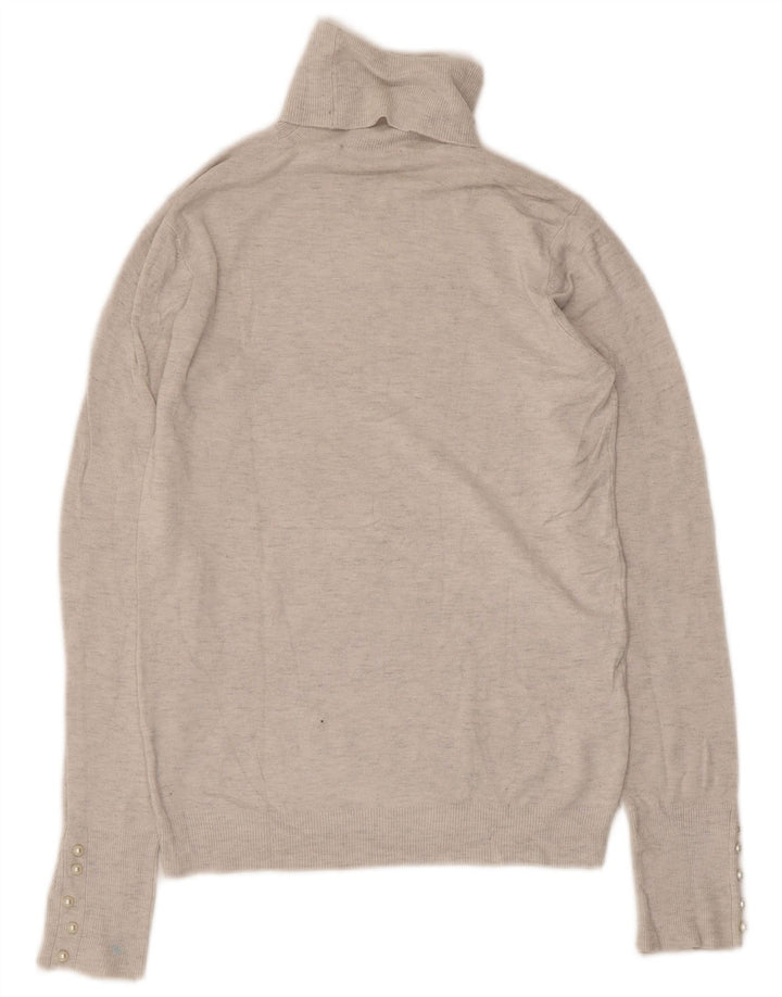 Zara - Jersey con cuello vuelto para mujer, talla 40, color gris medio