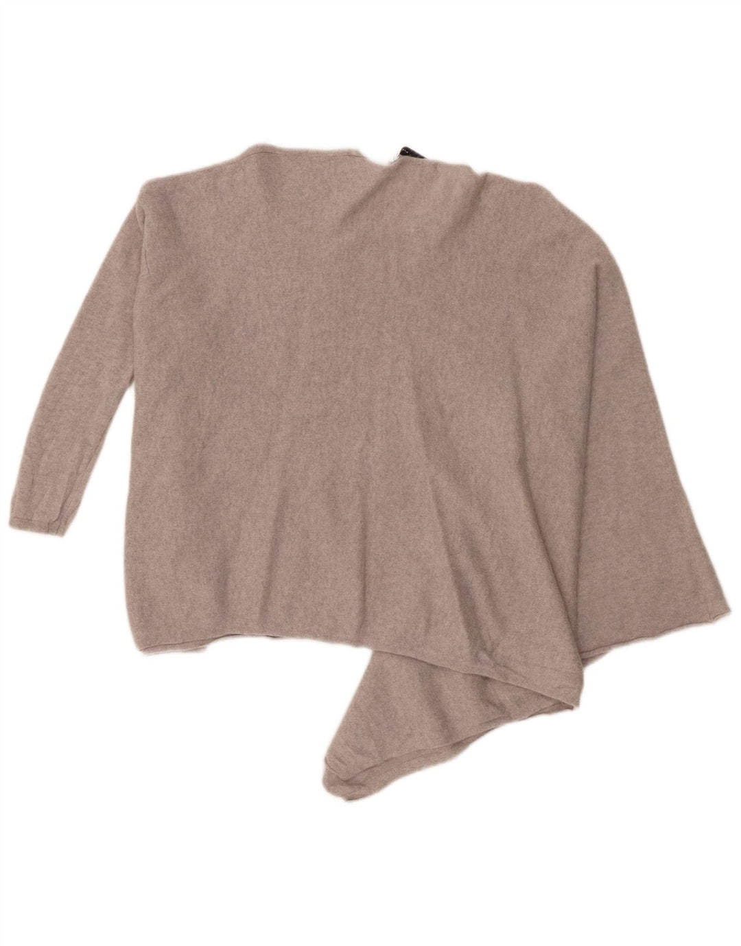 Zara Suéter Asimétrico con Cuello Redondo para Mujer UK 44 Gris Medio