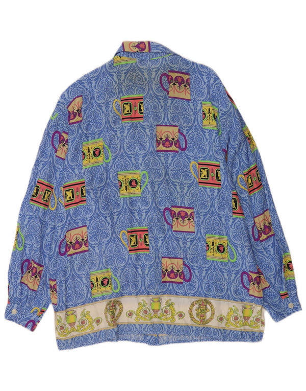 Prisma Blusa Camisa Mujer UK 40 XL Azul Paisley Viscosa