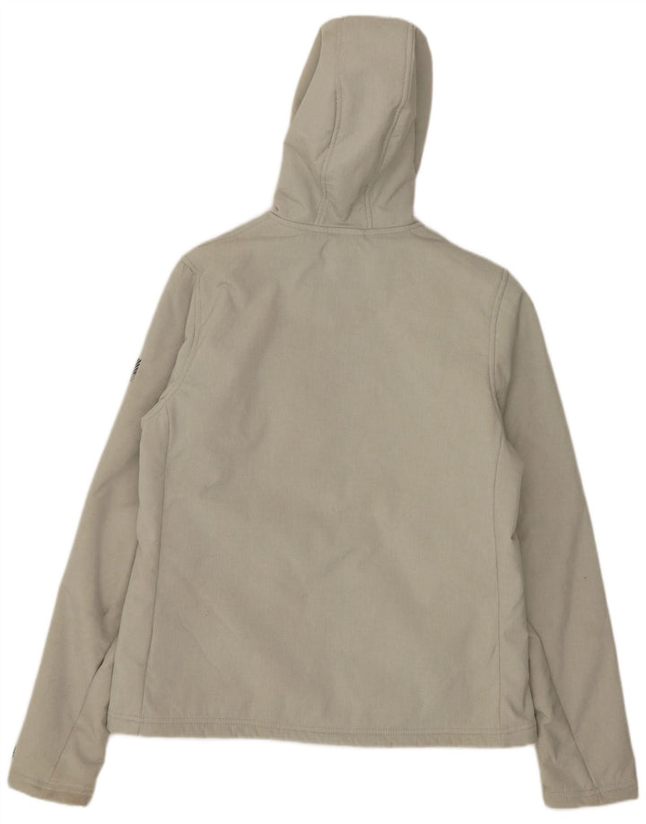 Superdry Chaqueta Sherpa con capucha para mujer UK 42 Poliéster gris medio