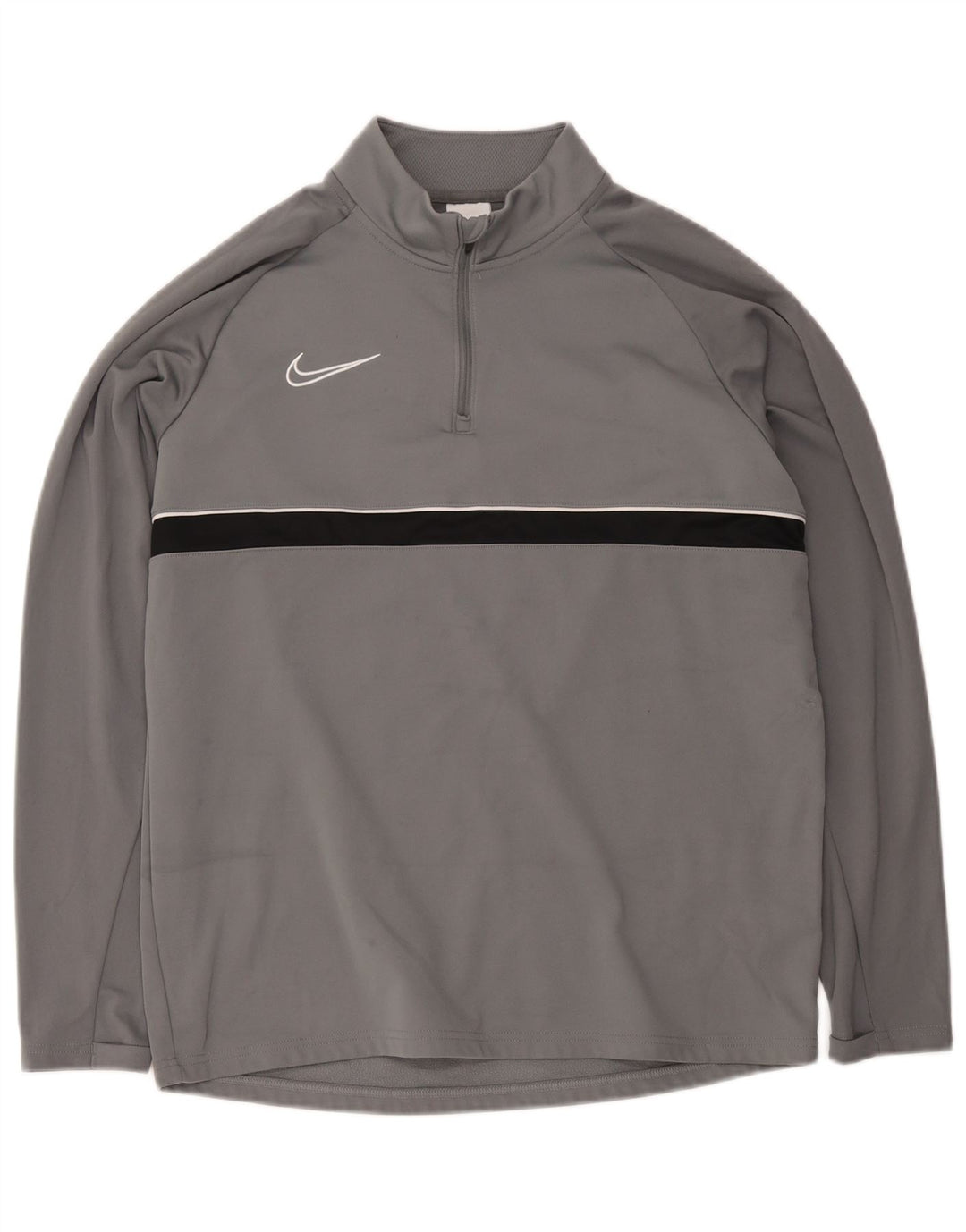 Nike Dri Fit - Chándal con cremallera y cuello para hombre, talla grande, color gris