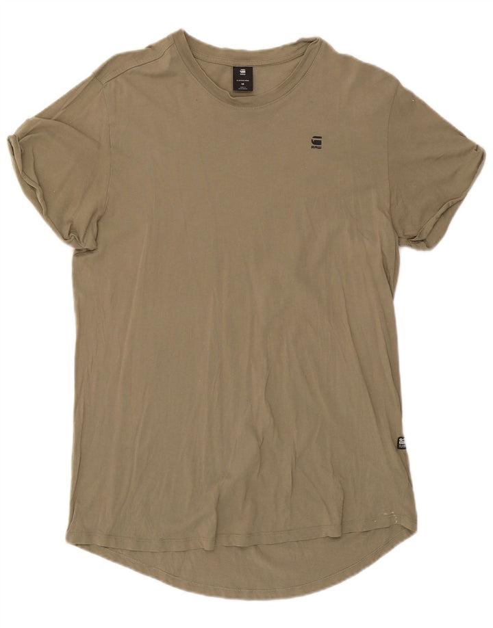 G-Star Hombre Camiseta Top Medium Khaki Algodón