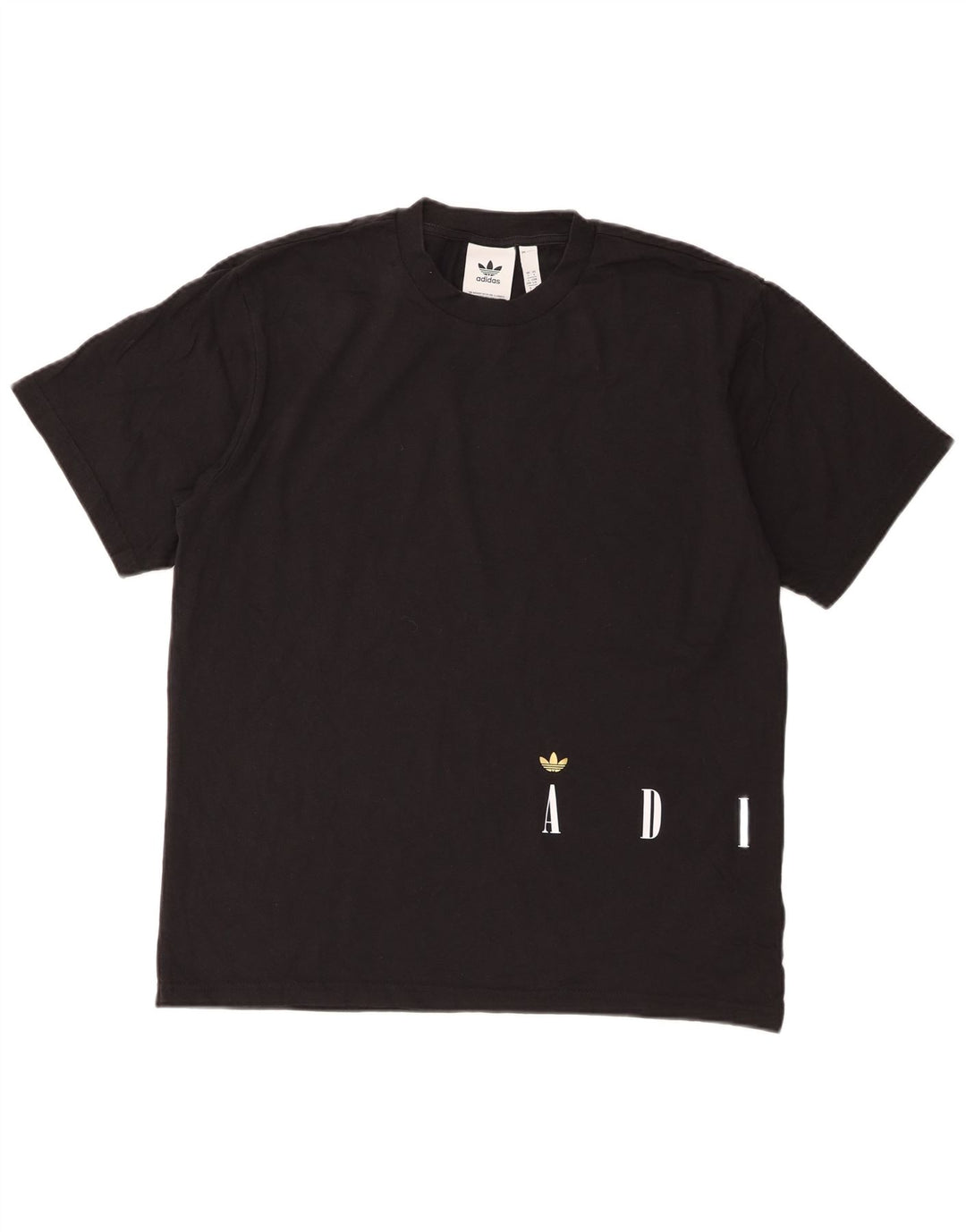 Adidas - Camiseta gráfica para hombre, talla grande, algodón negro