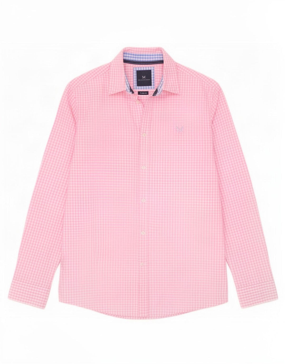 Crew Clothing Camisa de corte clásico para hombre Algodón a cuadros rosa medio