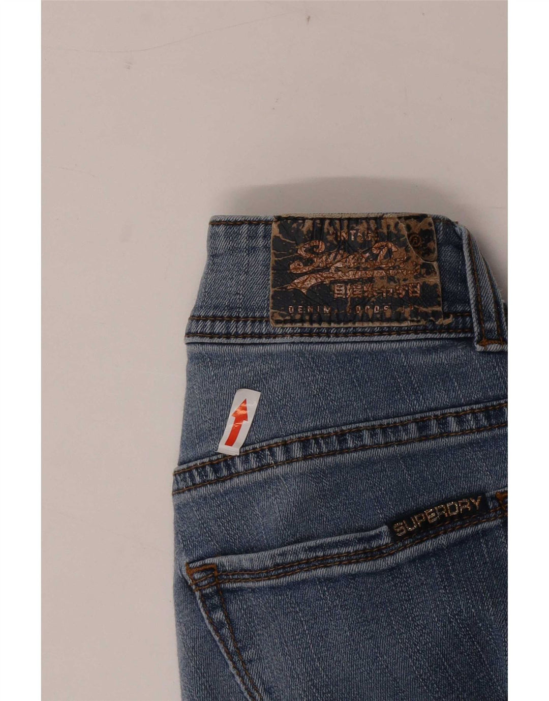 Vaqueros Superdry Mujer Cigarrillo Slim W30 L32 Azul
