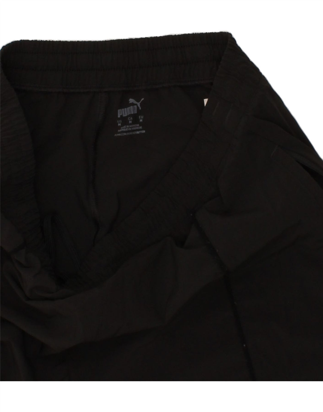 PUMA Mens Graphic Tracksuit Trousers Medium Black Polyester Vintage Puma and Second-Hand Puma from Messina Hembry 
