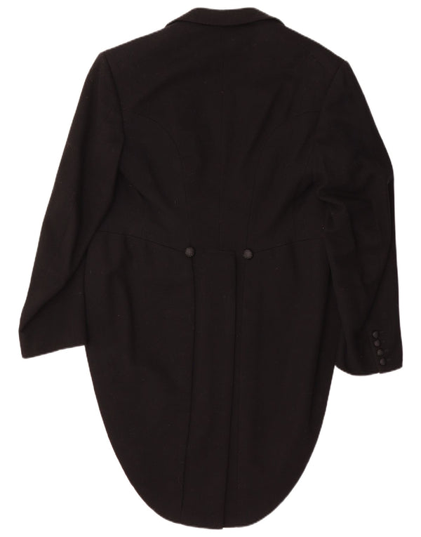 Vintage hombres Tailcoat Blazer chaqueta Reino Unido 36 pequeño negro