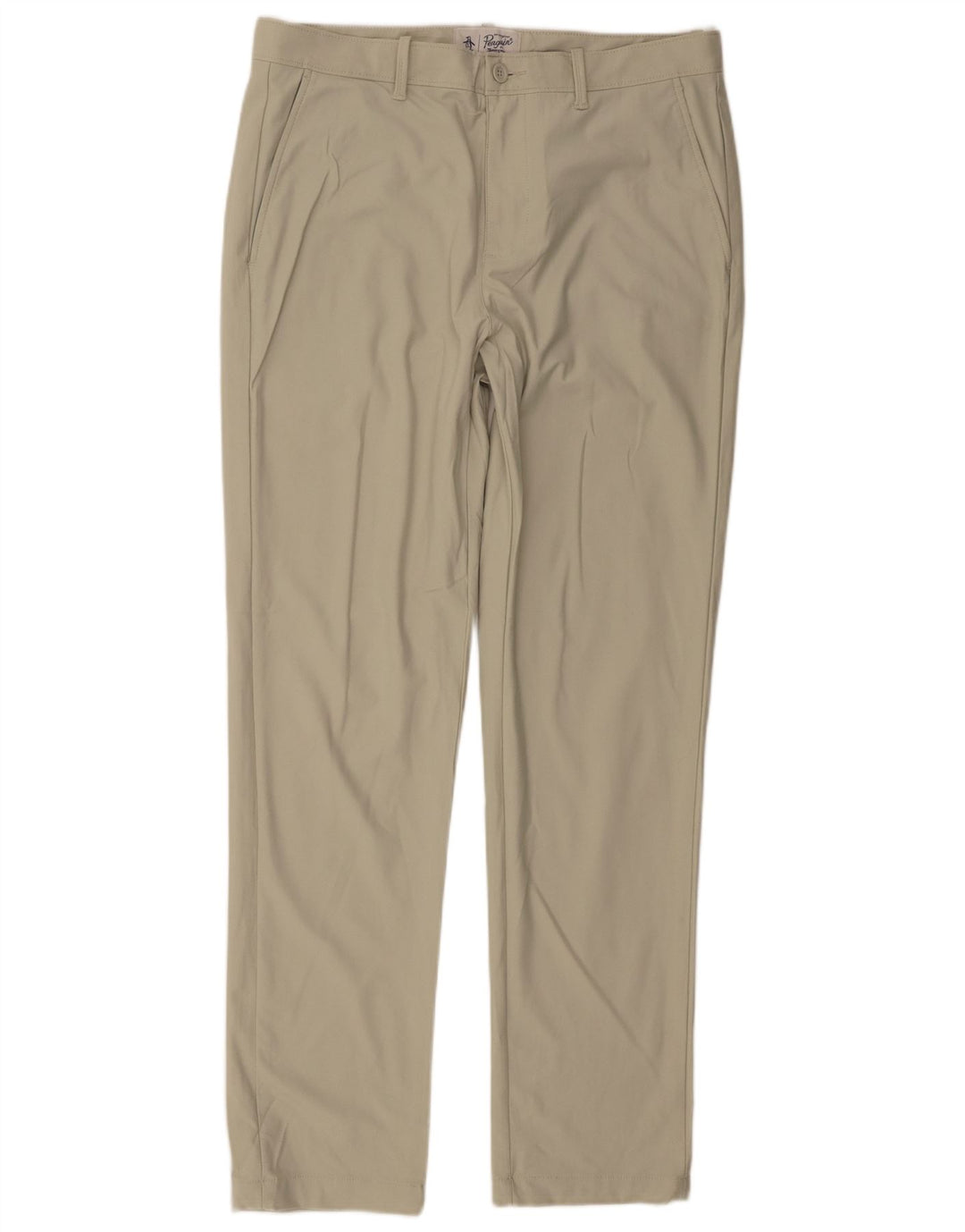 Pantalones chinos ajustados Penguin para hombre W34 L32 Poliéster verde