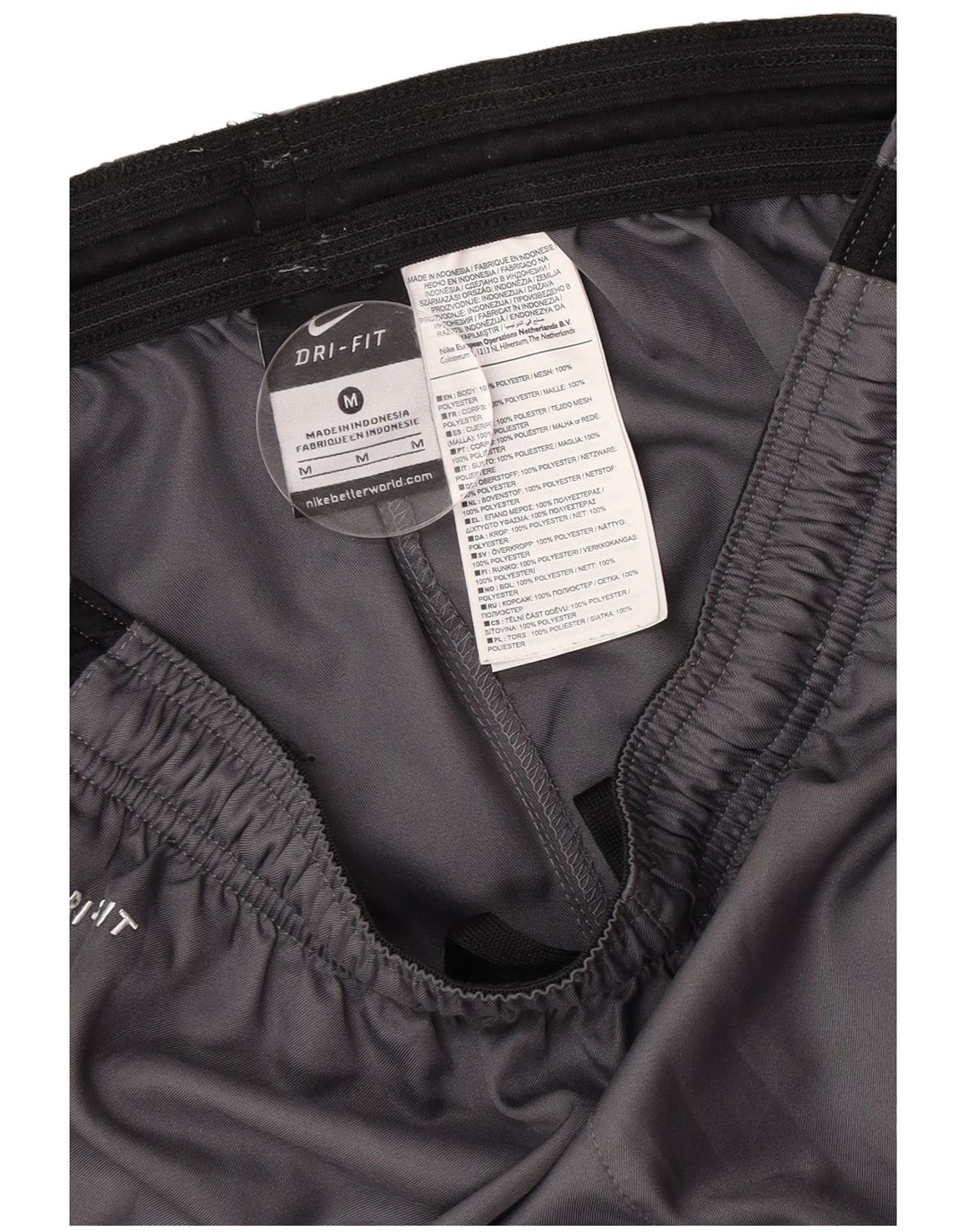 Pantalones cortos deportivos Nike Dri Fit para hombre Poliéster color block gris medio