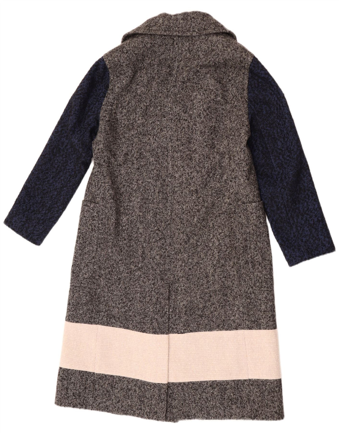 French Connection Abrigo cruzado para mujer UK 6 XS Bloque de color gris