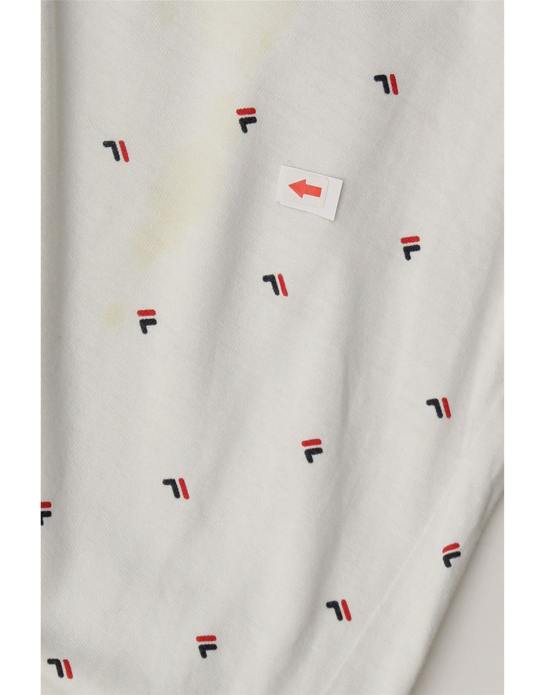 Fila Polo Gráfico Para Hombre Pequeño Algodón Blanco