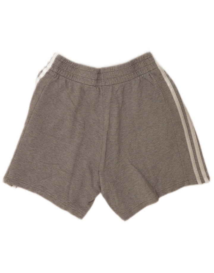 Pantalones cortos deportivos Adidas para hombre de algodón moteado gris medio