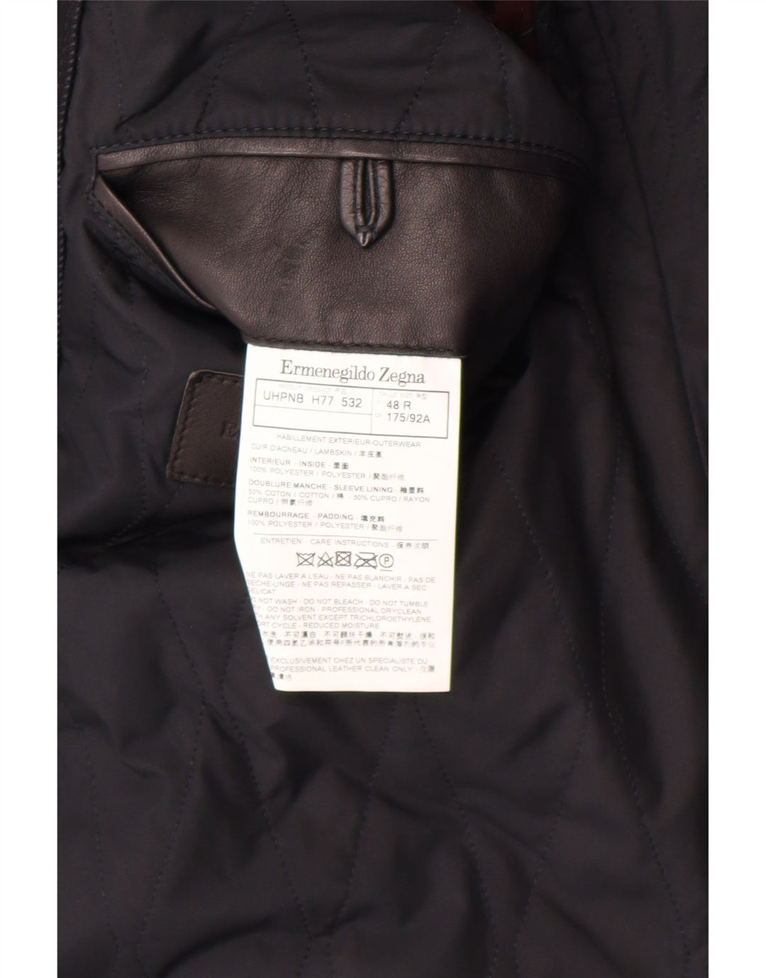 Ermenegildo Zegna Chaqueta tipo blazer de 2 botones para hombre IT 48 Medium Azul marino Classi