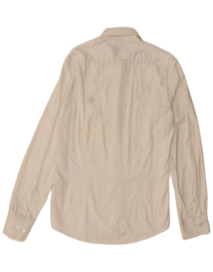 Fred Perry Camisa Extra Slim Fit De Algodón Blanco Medio