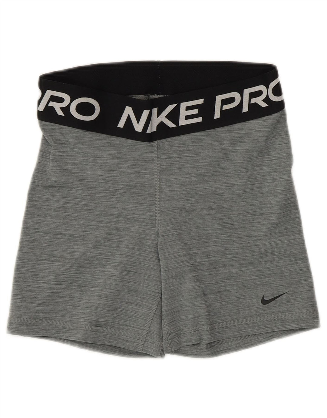 NIKE Pantalones cortos deportivos Dri Fit Graphic para mujer UK 10 Pequeño poliéster gris