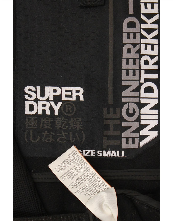 Superdry Chaqueta impermeable The Windtrekker para hombre, talla 36, color negro pequeño