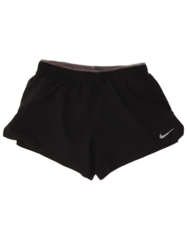 Nike - Pantalones cortos deportivos Dri Fit para mujer, talla 10, poliéster gris pequeño