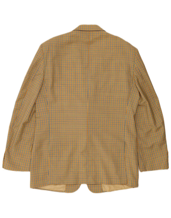 Valentino Chaqueta tipo blazer de 2 botones para hombre UK 40 Large Beige Check Lana nueva