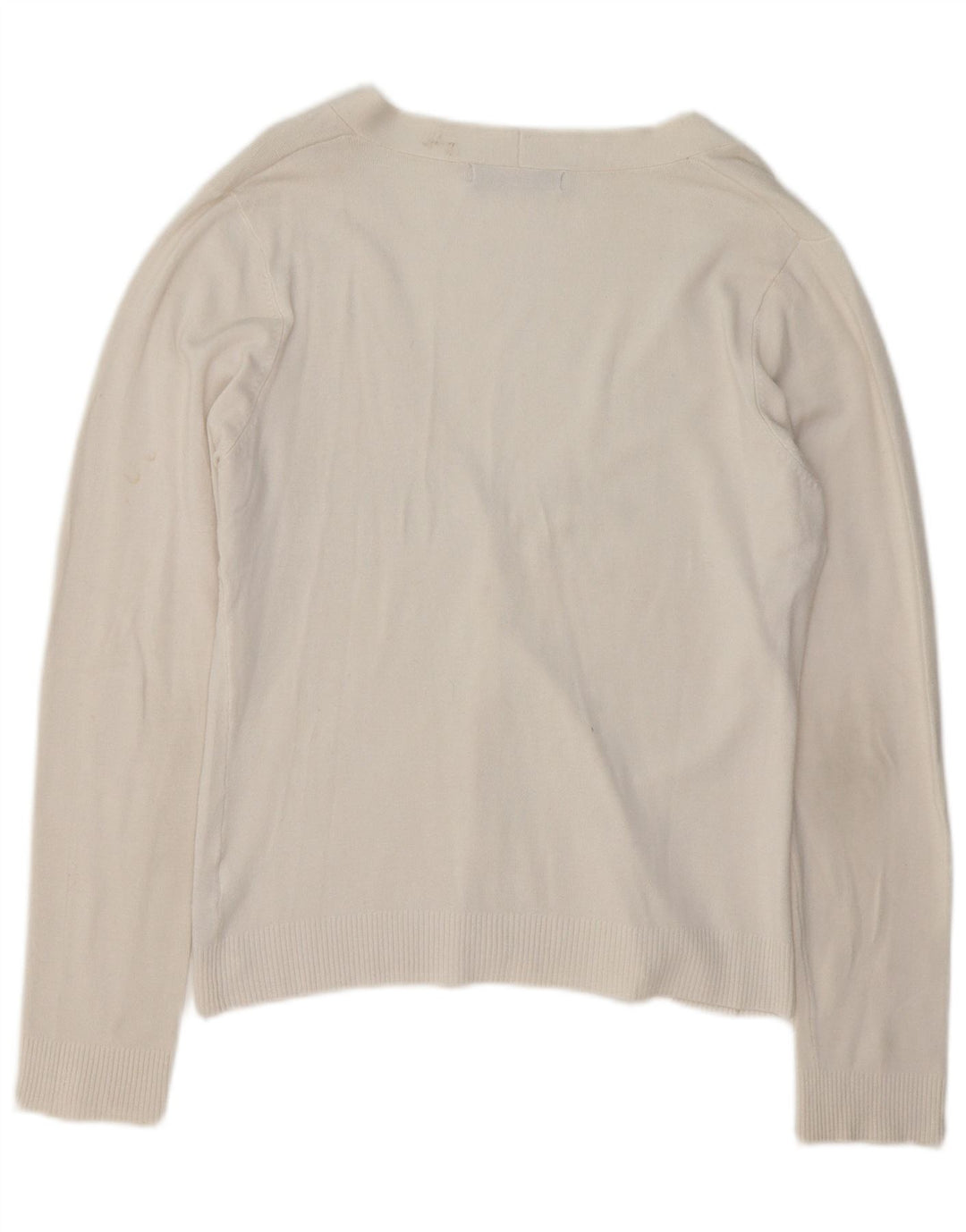 Zara - Cárdigan para mujer, talla 40, talla grande, rayón blanco
