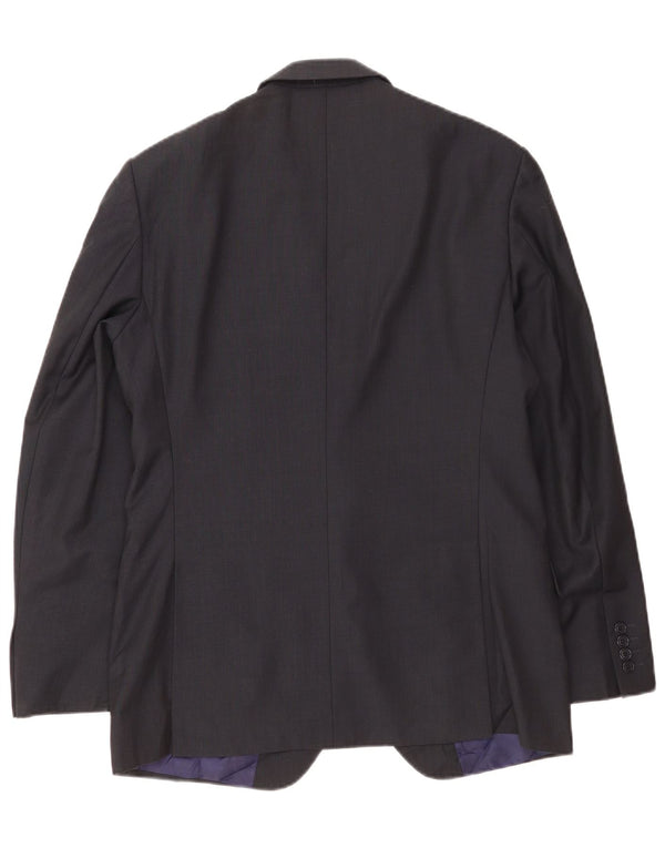 Marks & Spencer Chaqueta tipo blazer de 2 botones para hombre UK 40 Grande Poliéster azul marino