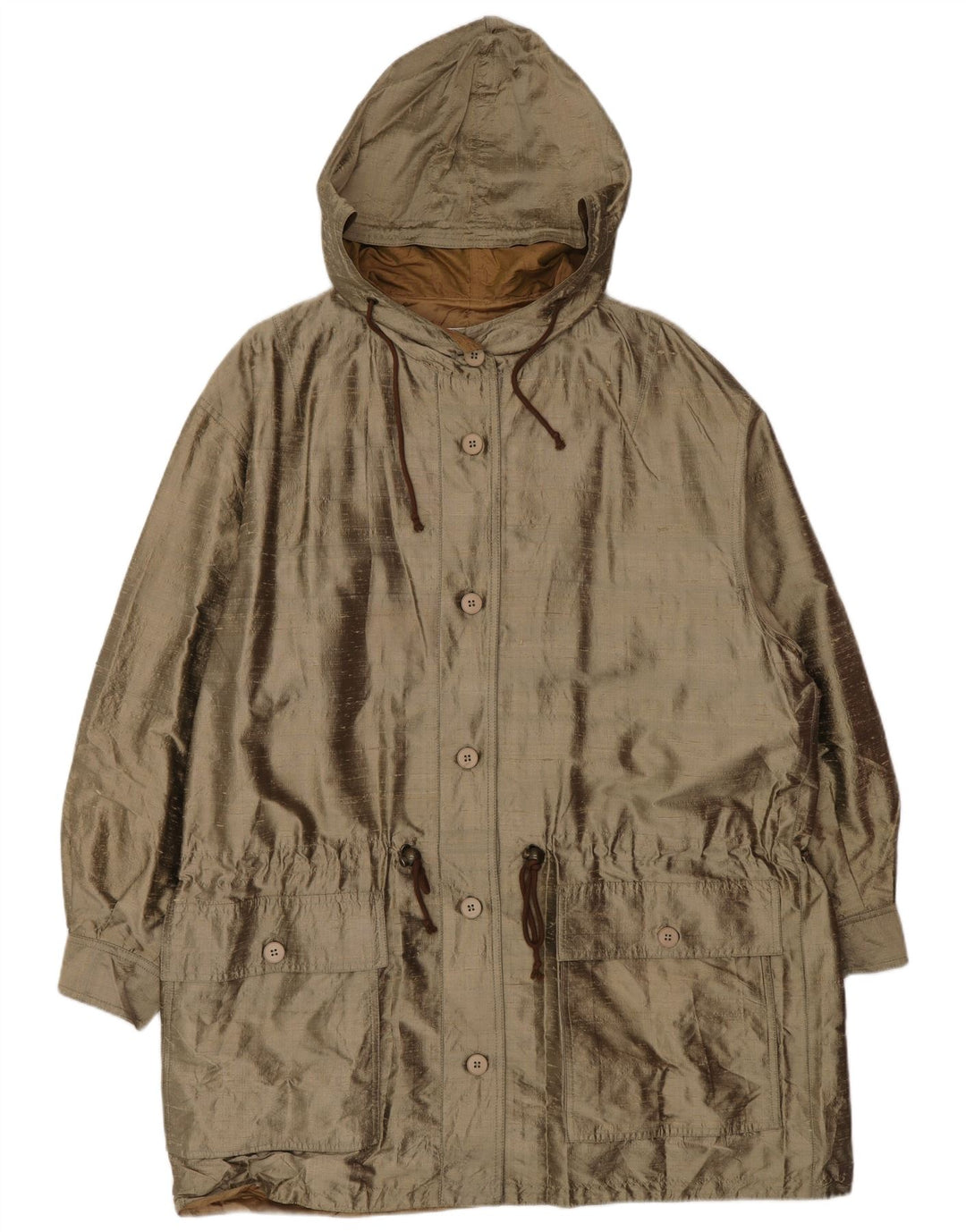 OLIVER BY VALENTINO Abrigo extragrande con capucha para mujer IT 44 Beige medio