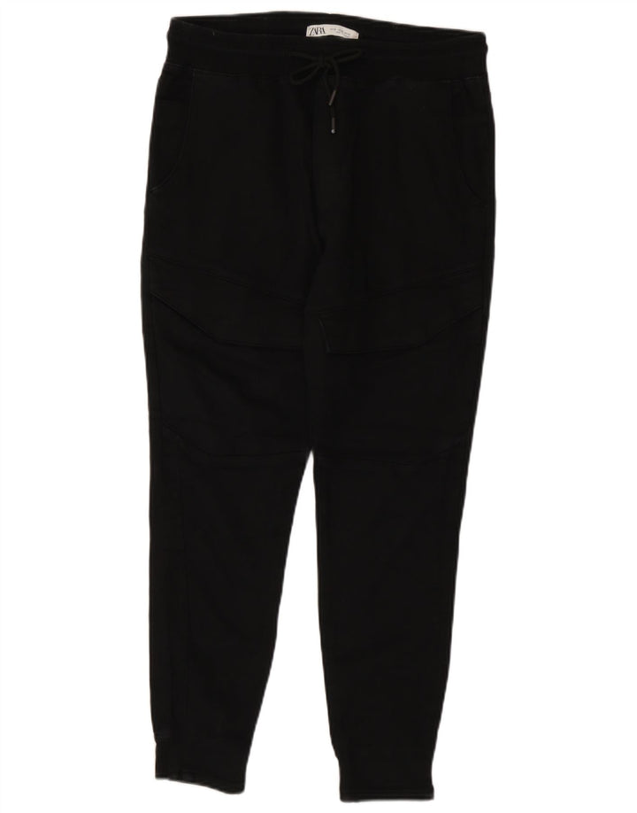 Zara Hombre Joggers Chinos Pantalones Medianos W31 L26 Negro