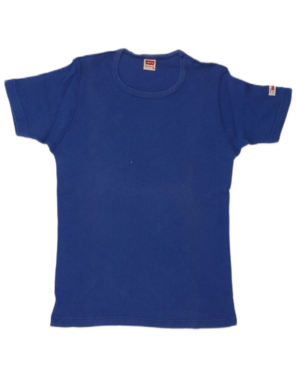 LEVI'S Camiseta para mujer Top UK 12 Algodón azul medio