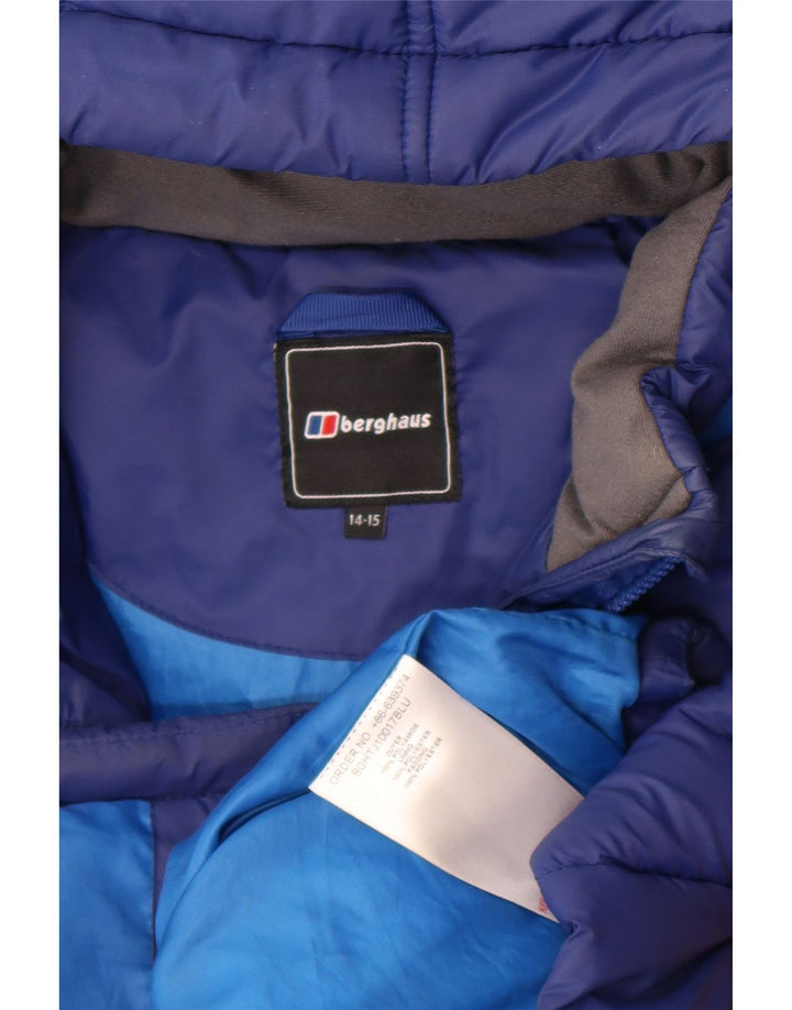 Berghaus Chaqueta acolchada con capucha para niño 14-15 años Poliamida azul