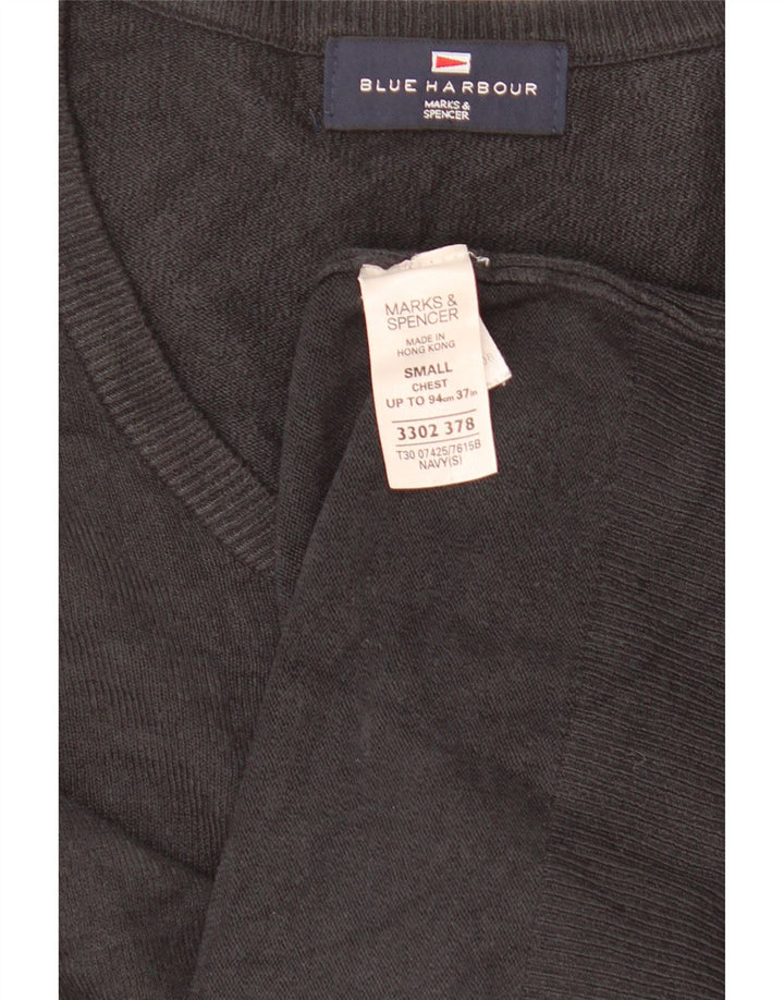 Marks & Spencer Jersey Azul Harbor con Cuello en V para Hombre Acrílico Gris Pequeño