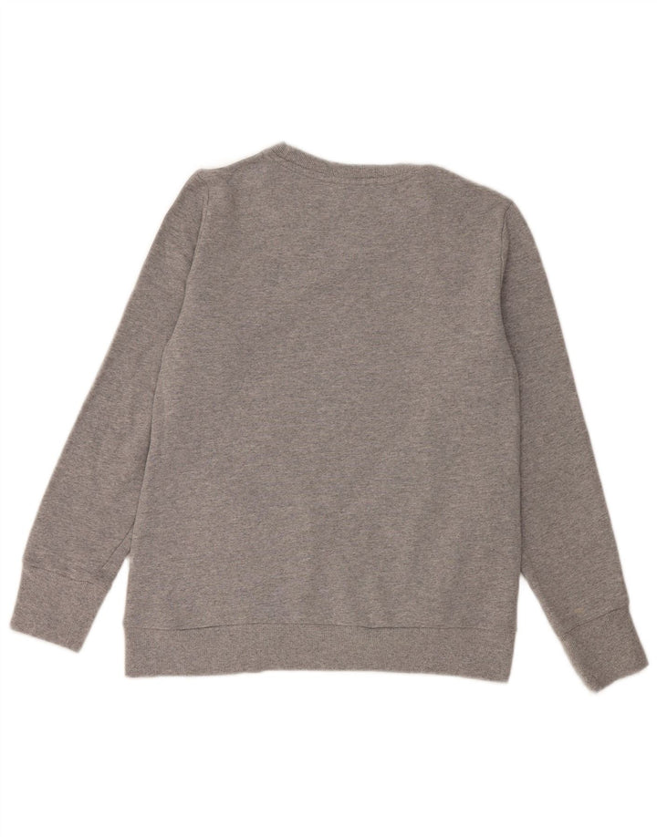Adidas Mujer Sudadera Jumper UK 12/14 Algodón Gris Medio