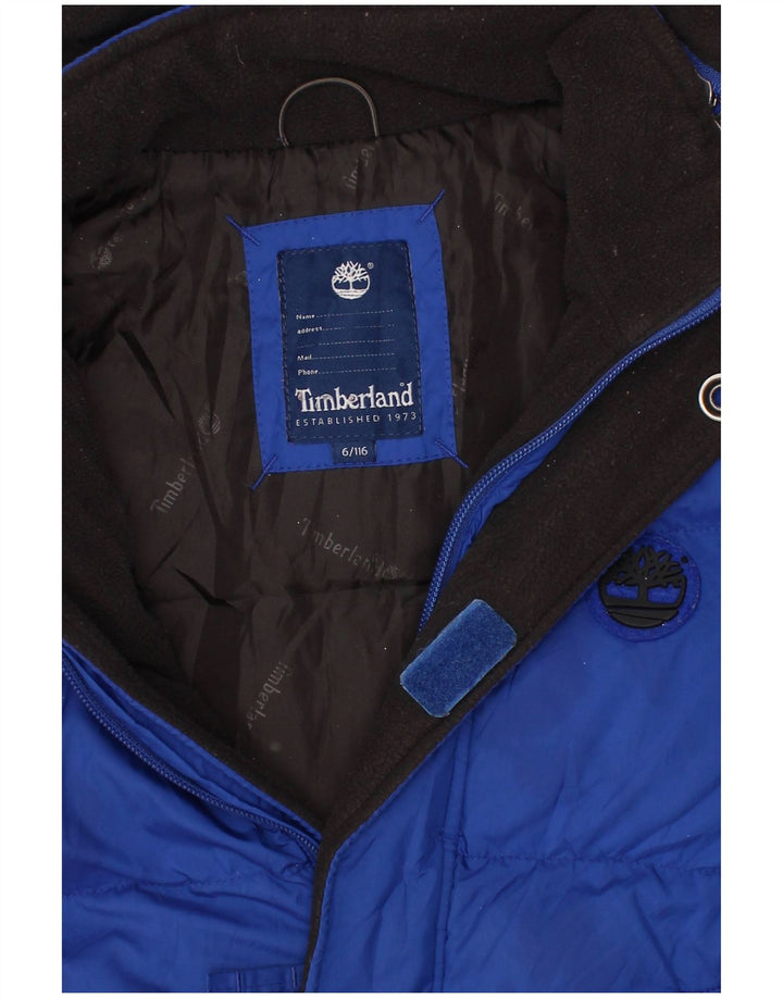 TIMBERLAND Chaqueta Acolchada Con Capucha Niño 5-6 Años Azul Poliéster