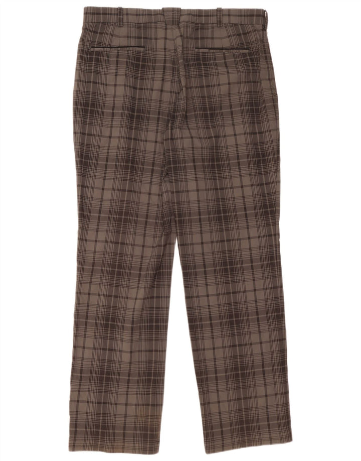 NIKE Pantalón chino recto Dri Fit para hombre W36 L32 Poliéster a cuadros gris