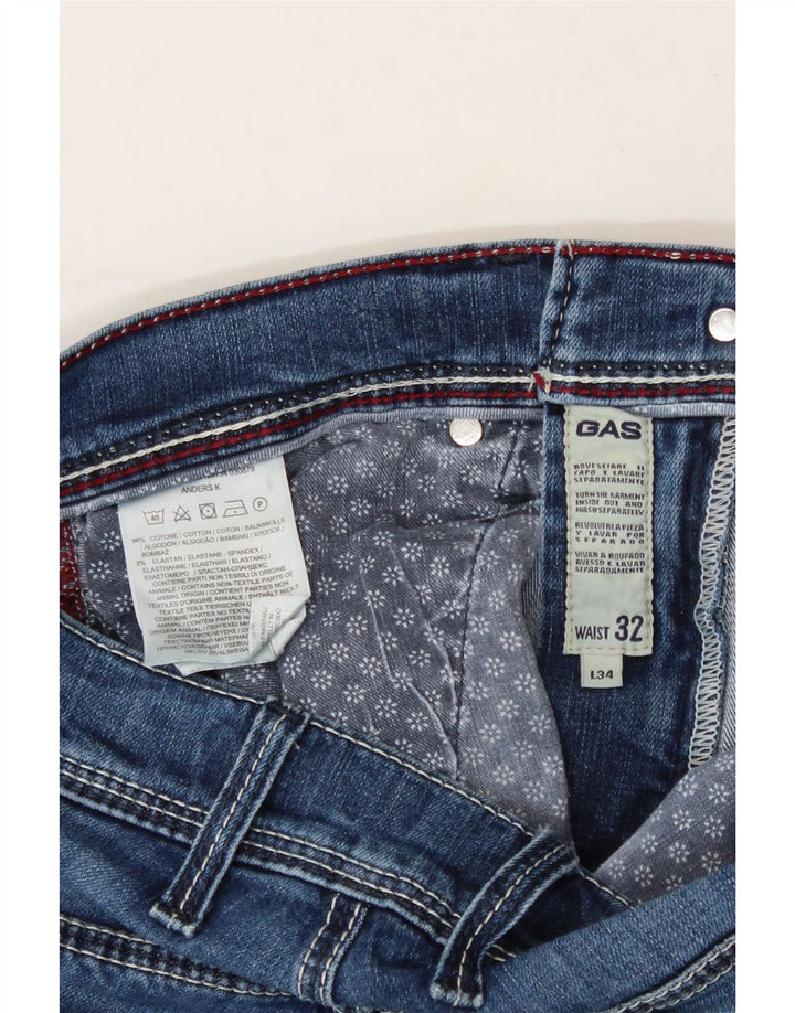 GAS Womens Straight Jeans W32 L28 Blue Cotton Vintage Gas and Second-Hand Gas from Messina Hembry 