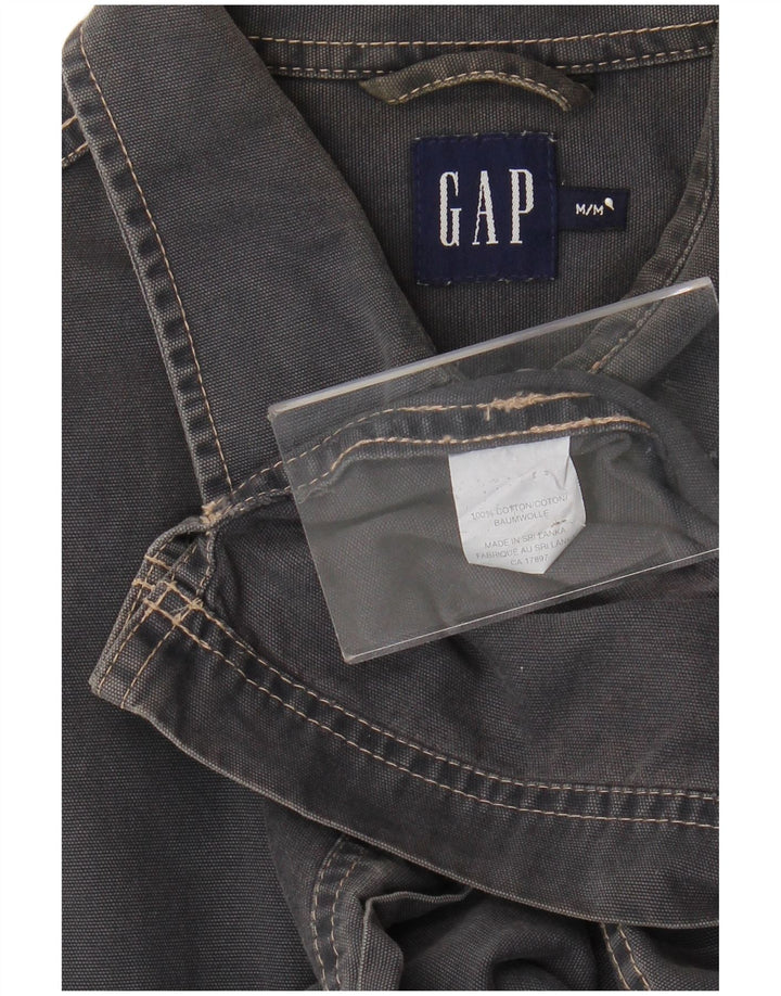 Camisa Gap Hombre Manga Corta Algodón Gris Medio