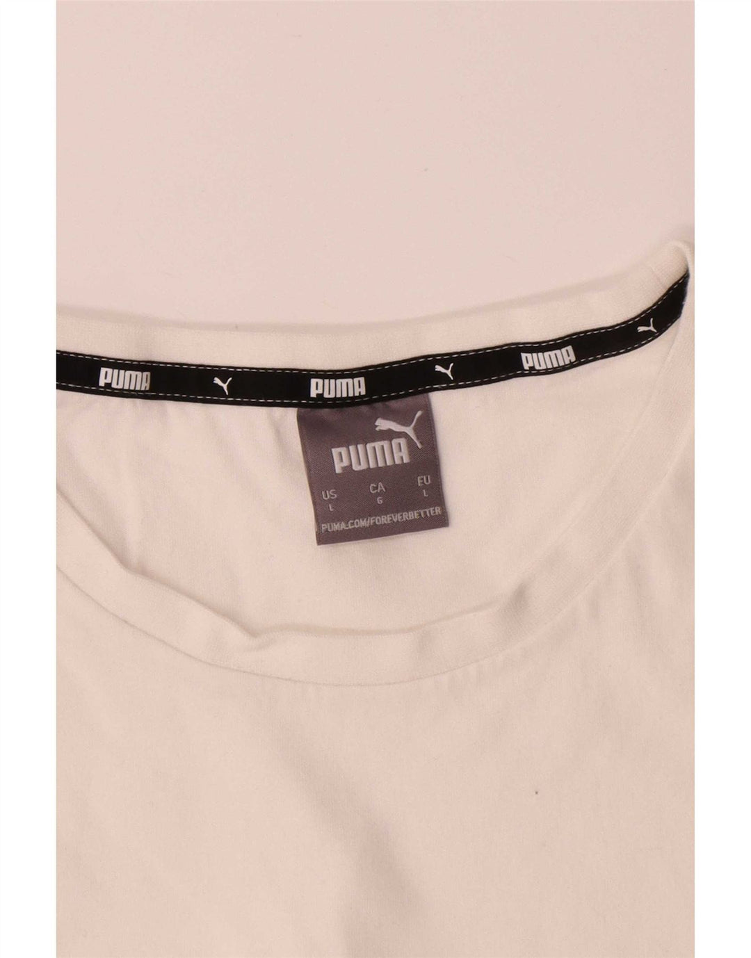 Puma - Camiseta para hombre, talla grande, algodón blanco