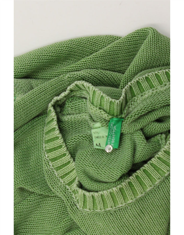 Benetton Jersey De Cuello Redondo Verde Medio