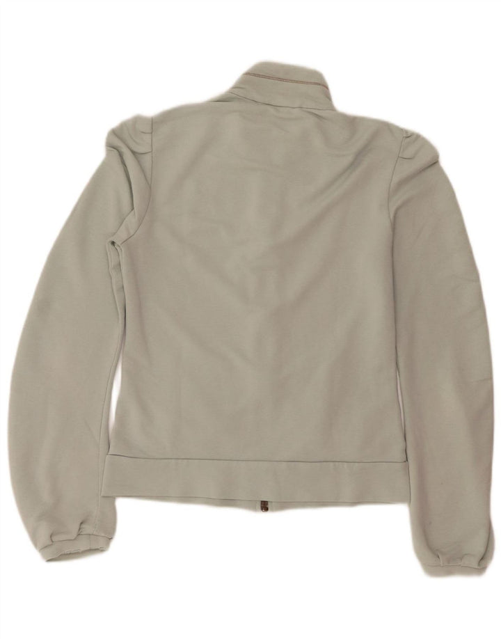 Puma Mujer Chándal Top Chaqueta Reino Unido 10 Pequeño Gris Algodón