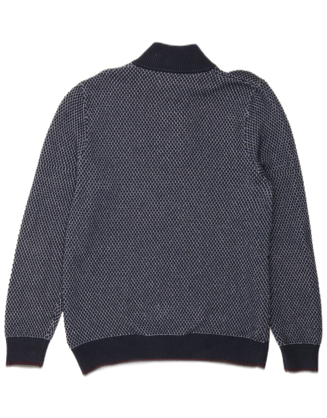 Blue Harbor Suéter tipo jersey con cuello y botones para hombre Algodón con lunares azules grandes