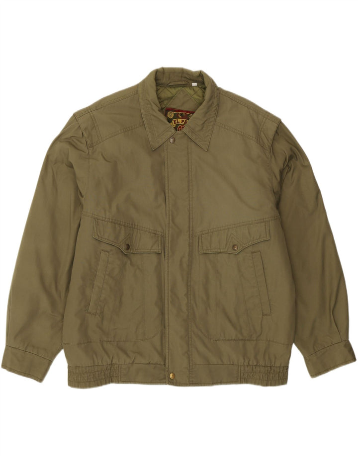 El Paso Chaqueta Bomber para Hombre UK 40 Large Caqui Poliéster