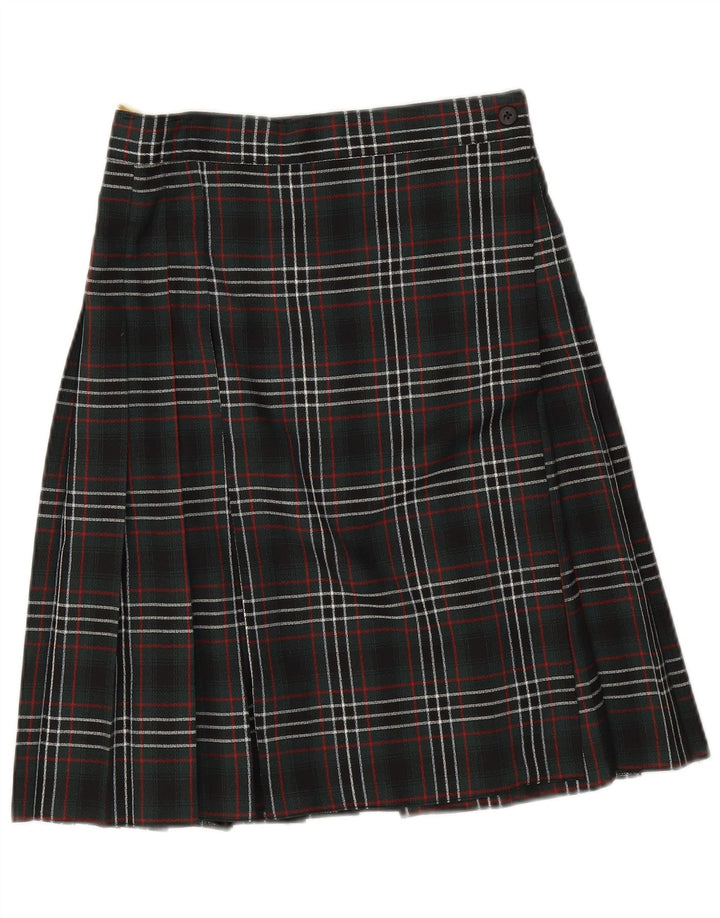 C&A Falda cruzada para mujer UK 10 Small W26 Poliéster a cuadros verdes