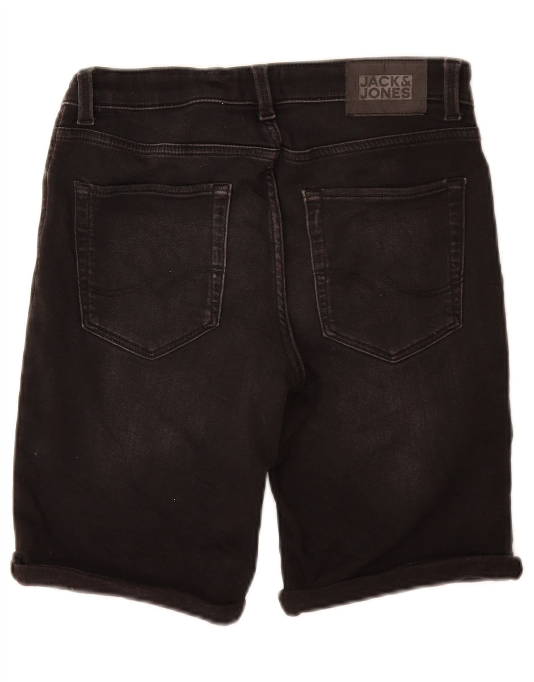 JACK & JONES Pantalones cortos vaqueros regulares para niños 13-14 años W26 Algodón negro