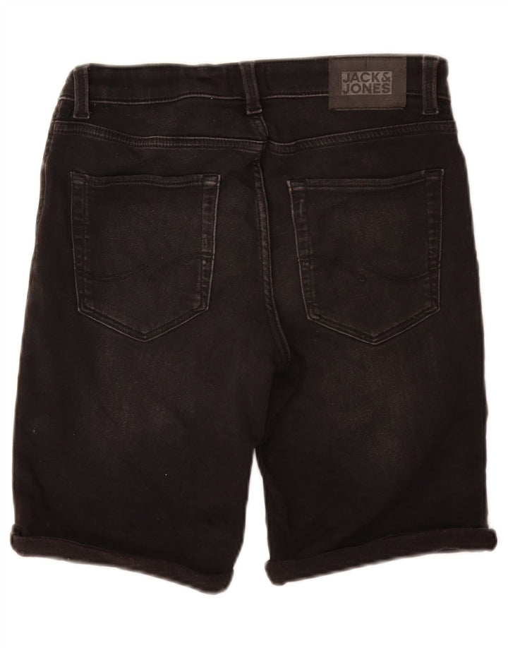 JACK & JONES Pantalones cortos vaqueros regulares para niños 13-14 años W26 Algodón negro